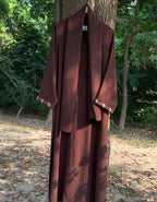 Safa Brown Hand Embroidered Abaya