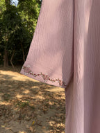 Safa Pastel Pink Hand Embroidered Abaya