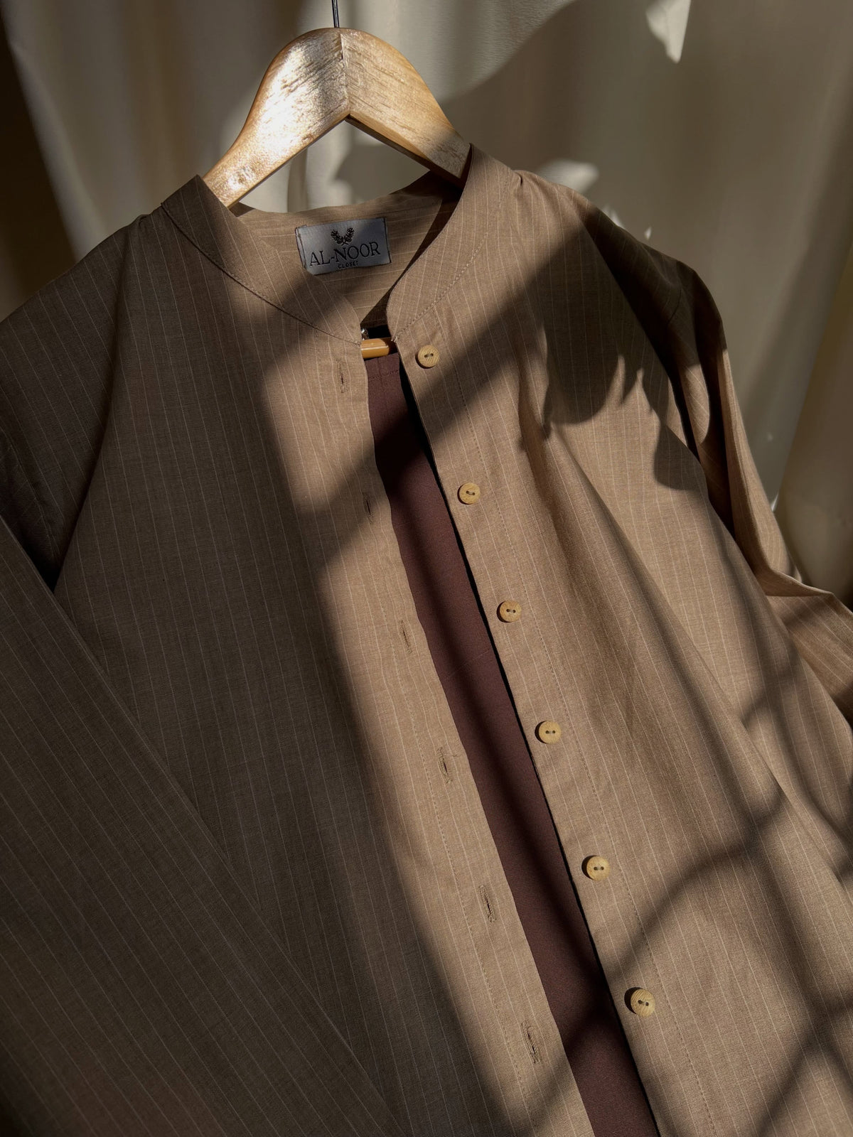 Espresso Brown Striped Set