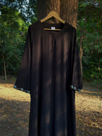 Black Safa Hand Embroidered Abaya