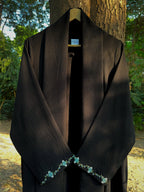 Black Safa Hand Embroidered Abaya