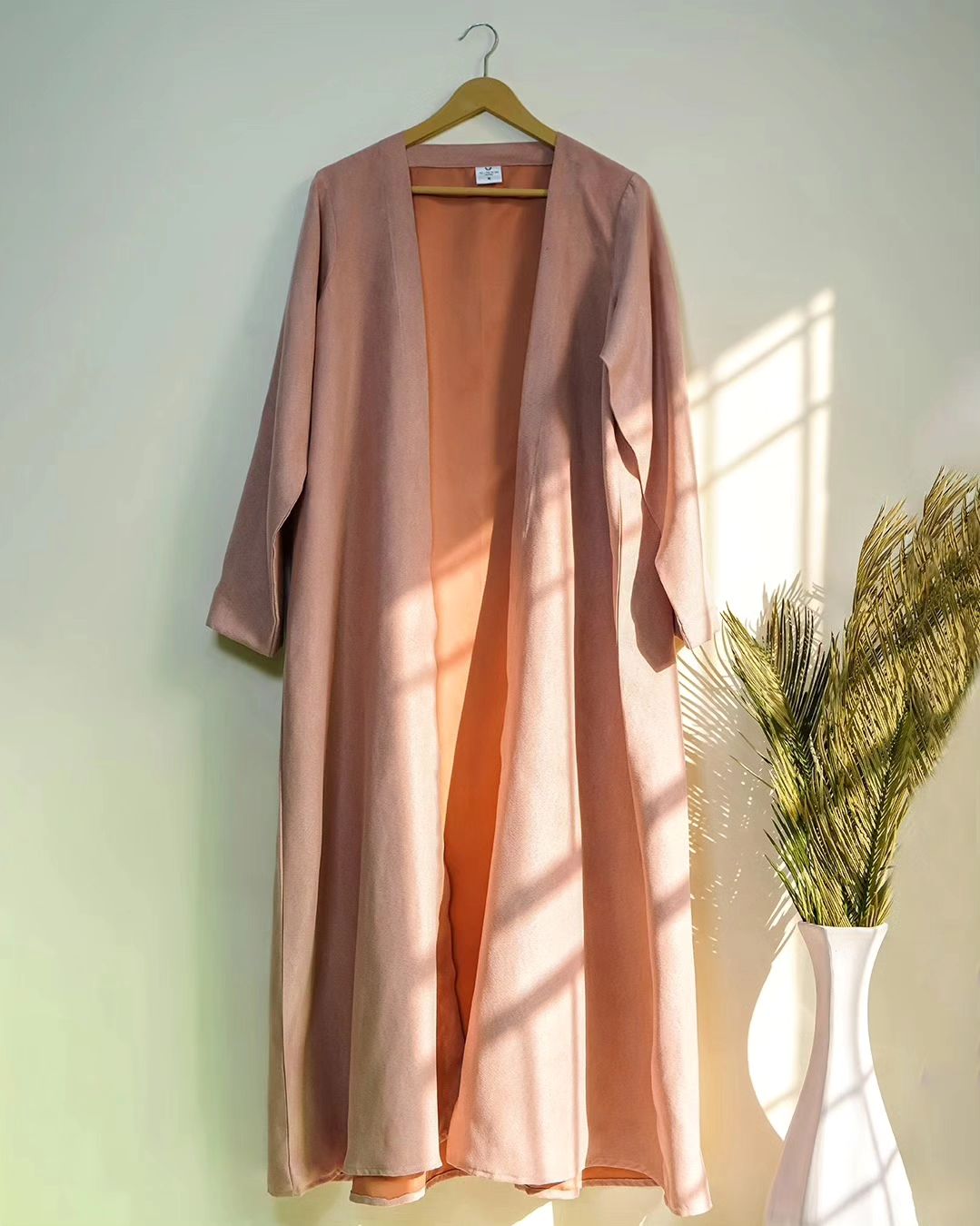 Pink Turkish Style Abaya Coat