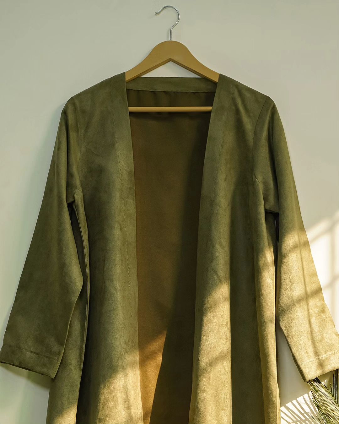 Olive Green Turkish Style Abaya Coat