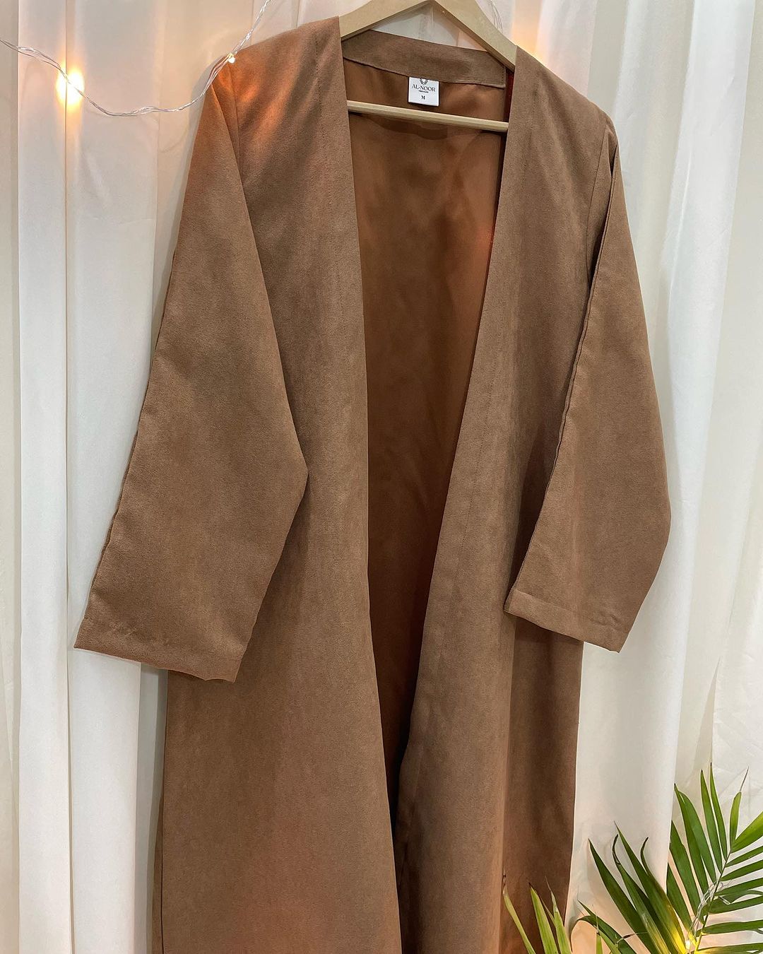 Beige Brown Turkish Style Abaya Coat