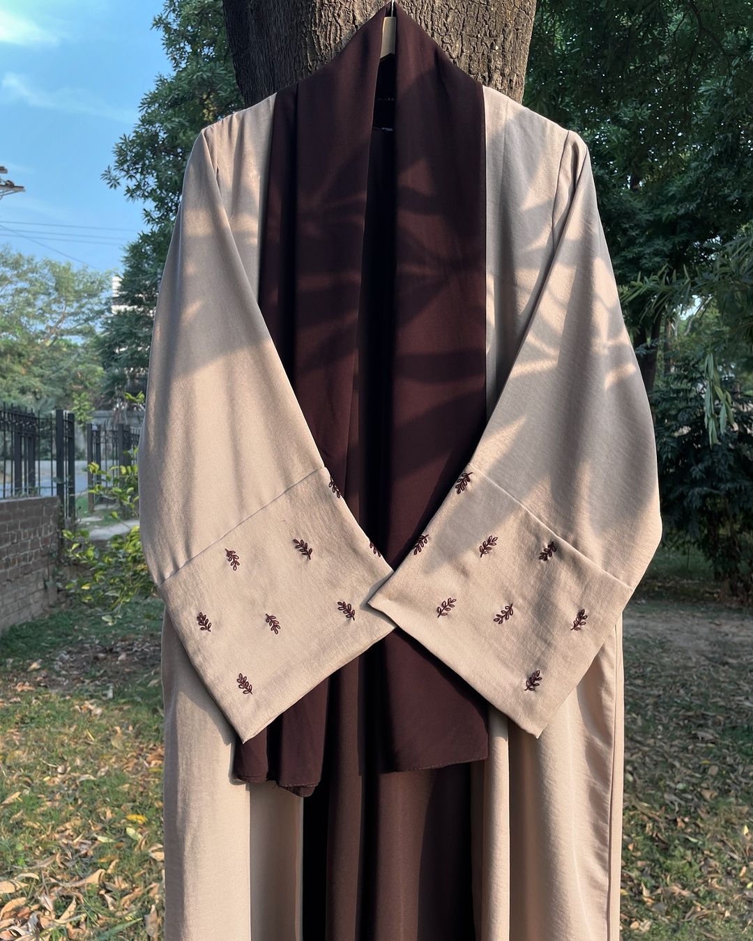 Grayish Beige Brown Abaya