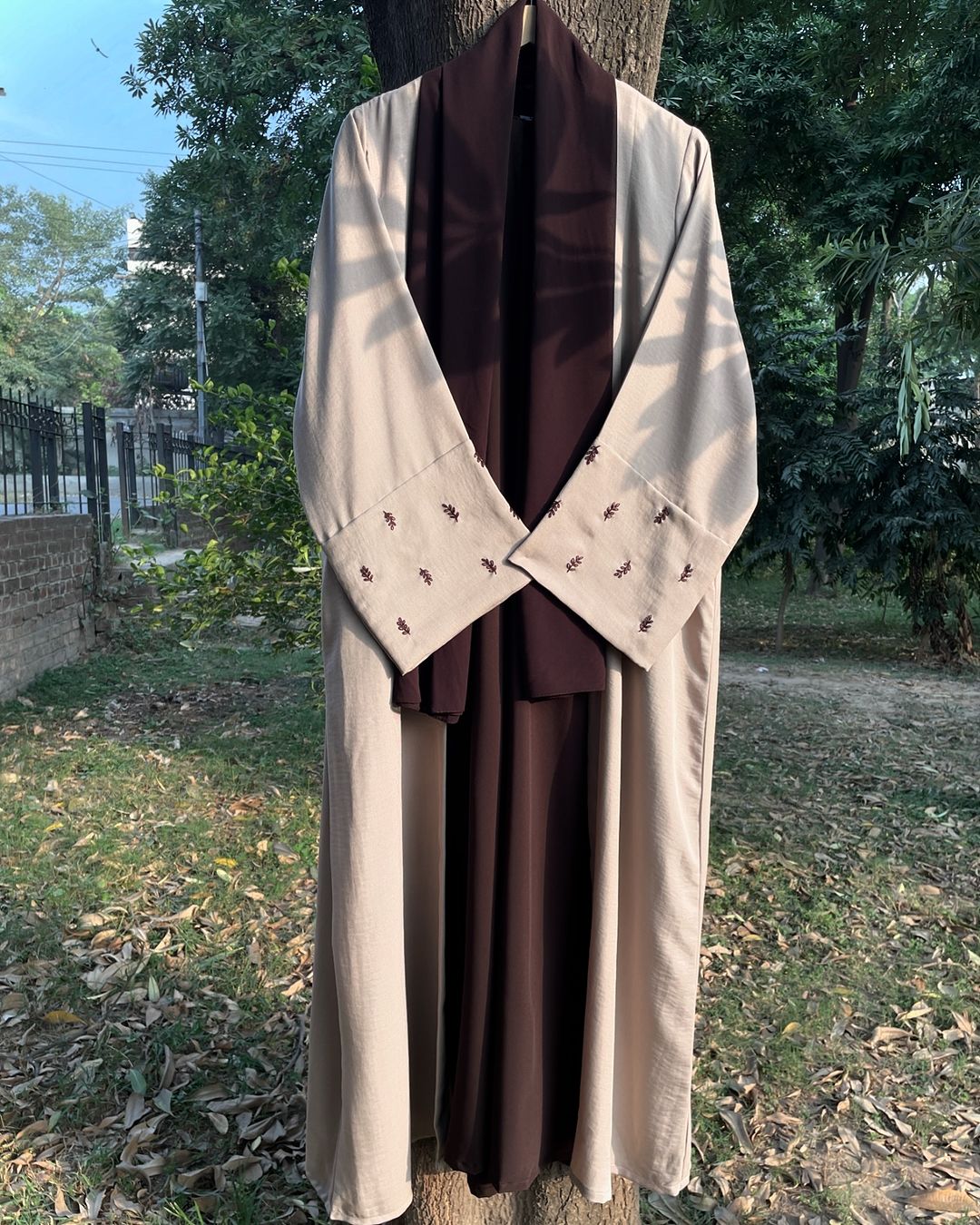 Grayish Beige Brown Abaya