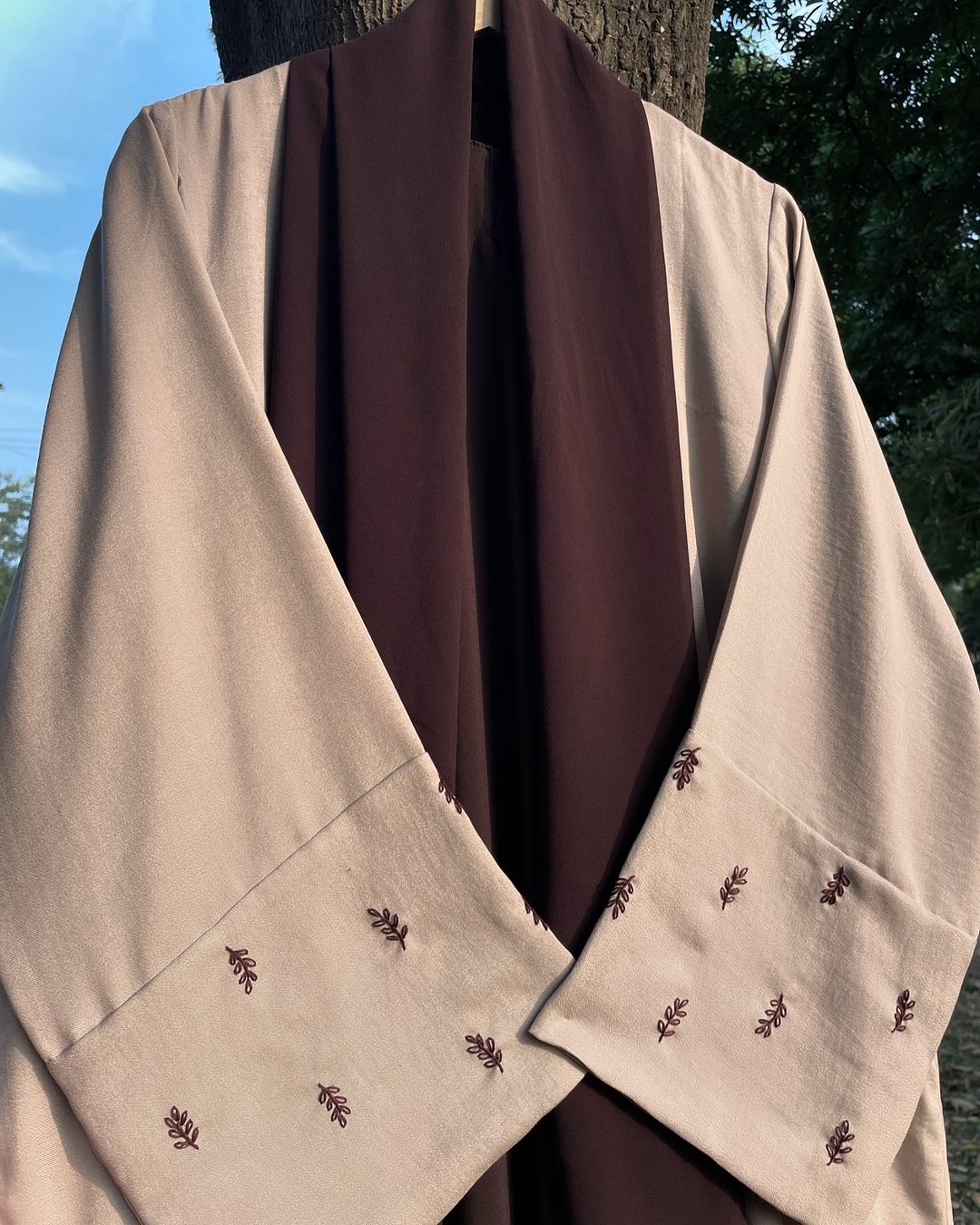 Grayish Beige Brown Abaya