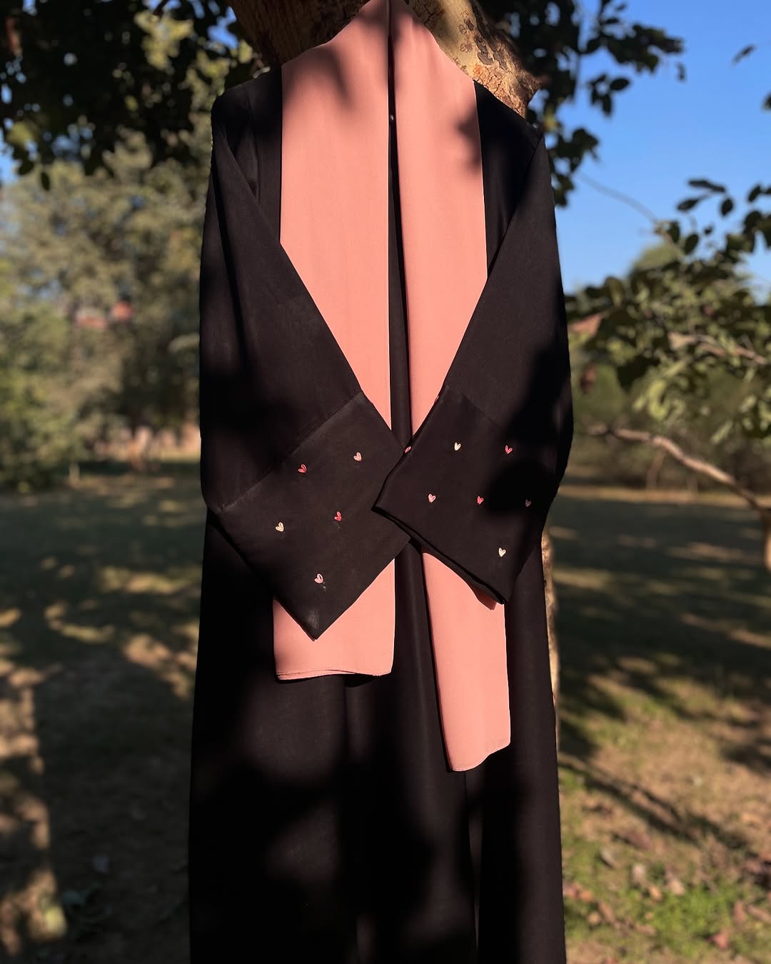 Heart Embroidered Abaya