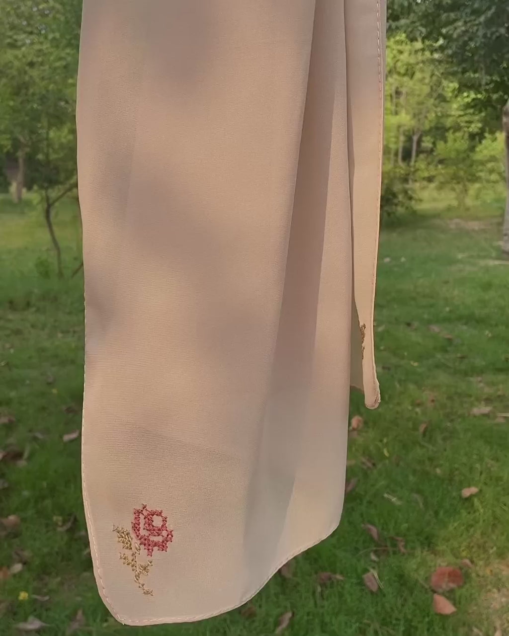 Cross-Stitch Hand Embroidered Everyday Black Abaya