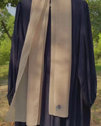 Cross-Stitch Hand Embroidered Everyday Blue Abaya
