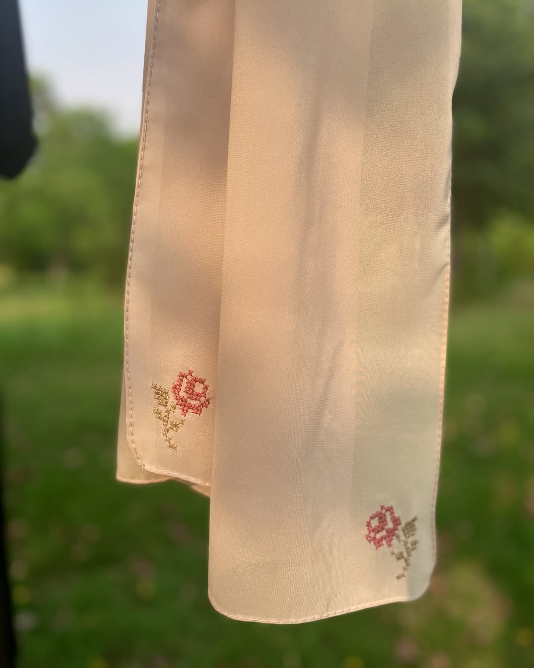 Cross-Stitch Hand Embroidered Everyday Black Abaya
