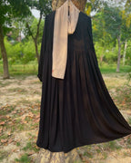 Cross-Stitch Hand Embroidered Everyday Black Abaya